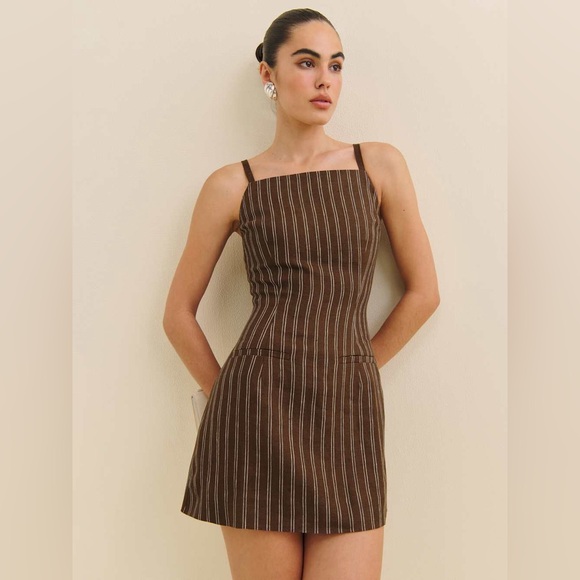 Nwt reformation philippa linen dress in boardwalk - size 6 - Picture 2 of 7